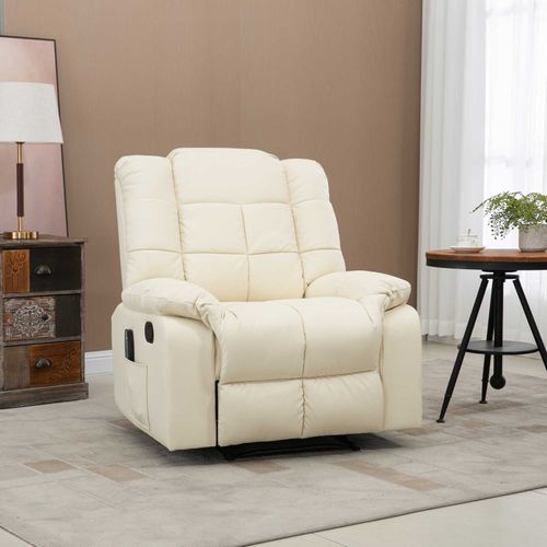 Fauteuil De Relaxation Massant Eleonore Crème