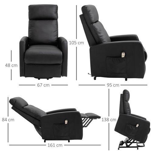 Fauteuil Releveur Électrique Hector Noir