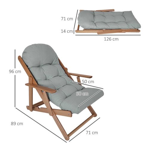 Fauteuil Inclinable Pliant Denzel Gris