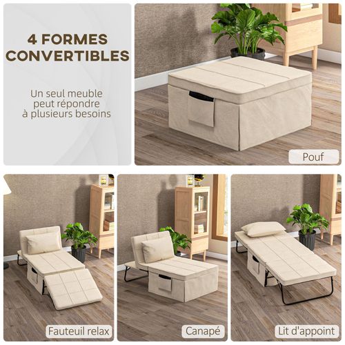 Fauteuil Convertible Iris Crème