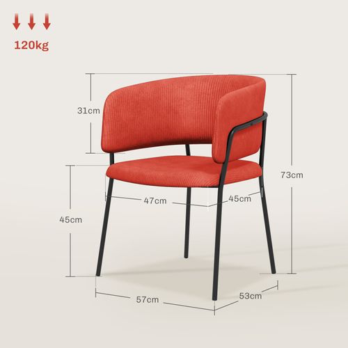 Lot De 2 Chaises Salle à Manger Casimir Orange