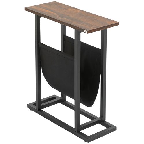 Table D’appoint Porte-revues Magali Aspect Bois Et Noir