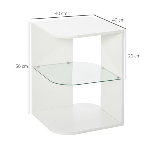 Table Basse Verre Randy Blanc