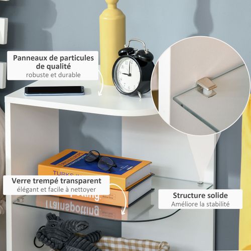 Table Basse Verre Randy Blanc