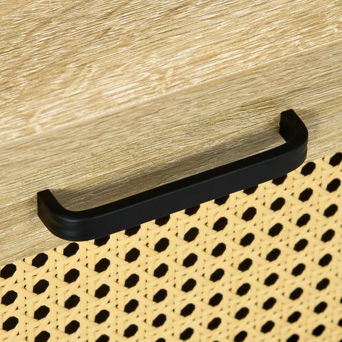 Table Basse Relevable Kimber Aspect Bois Et Cannage