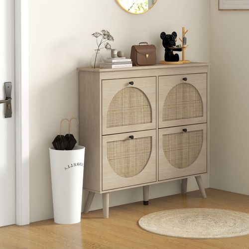 Meuble à Chaussures Panama Aspect Chêne Clair