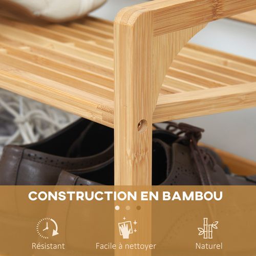 Etagère à Chaussures Gil Bambou Naturel