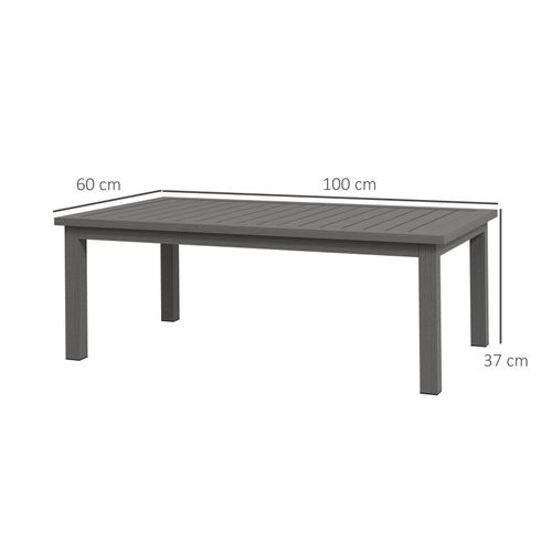 Table Basse De Jardin Luke Effet Bois Brun