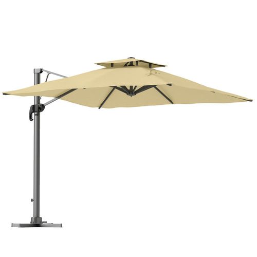 Parasol Carré Déporté Agios Beige