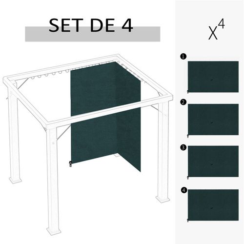 Lot De 4 Parois Latérales De Rechange Byblos Vert