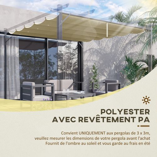 Toile De Rechange Pergola Rétractable Sivis Beige