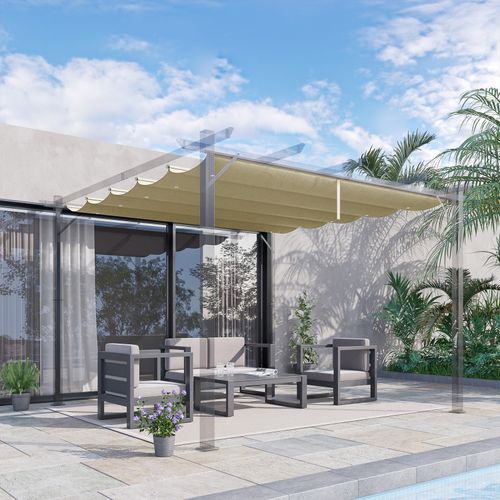 Toile De Rechange Pergola Rétractable Sivis Beige