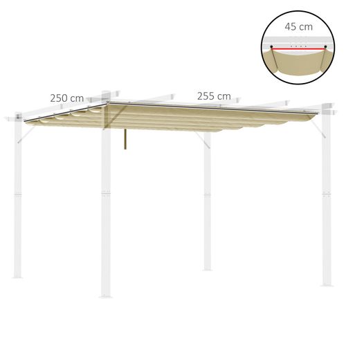 Toile De Rechange Pergola Rétractable Sivis Beige