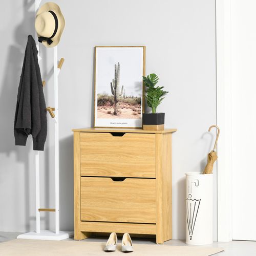 Armoire à Chaussures Portes Abattantes Compartiments