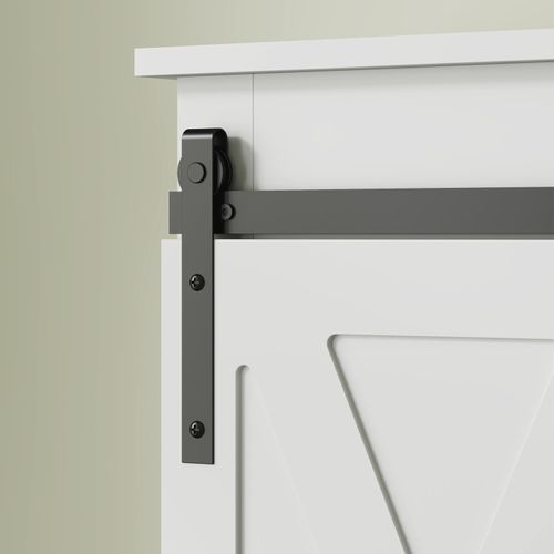 Meuble Wc Dessus De Toilette 6 Compartiments Porte Coulissante Blanc