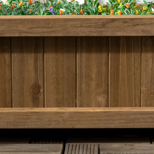 Jardinière Avec Treillis - Jardinière Sur Pied - Inserts D'irrigation Inclus Bois Sapin