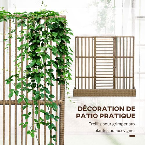 Jardinière Avec Treillis Haut Dim. 103l X 29l X 103h Cm Résine