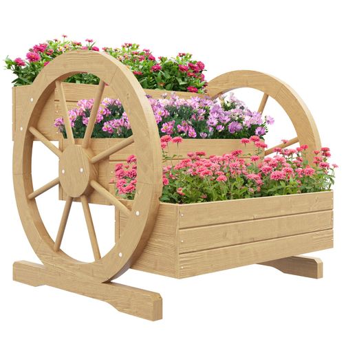 Jardinière Sur Pied Carré Potager 3 Étages Style Rustique Chic