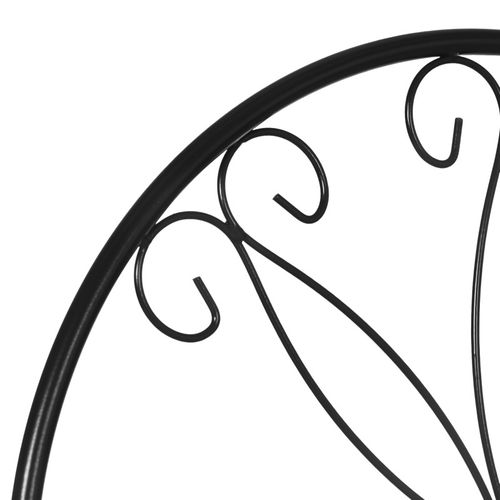 Lot De 2 Treillis De Jardin - Dim. 51l X 152h Cm - Métal Époxy Noir