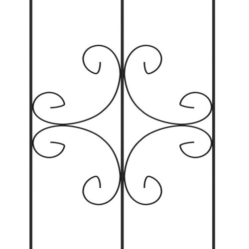 Lot De 2 Treillis De Jardin Support Pour Plantes Grimpantes Acier Noir