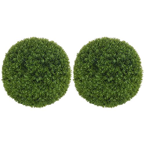 Lot De 2 Buis Artificiels Topiaires Artificielles En Forme De Boule Vert