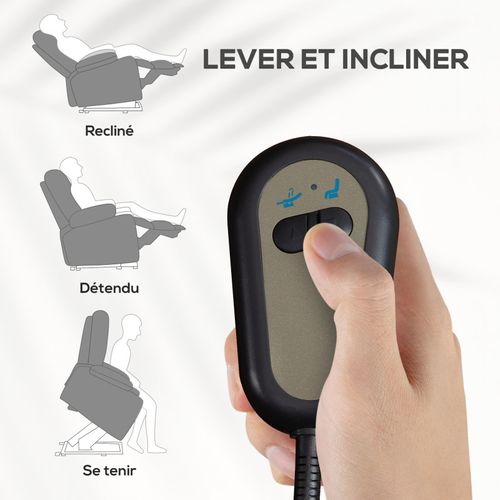 Fauteuil Releveur De Relaxation Réglable Électrique Tissu