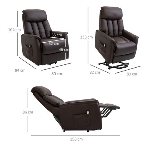 Fauteuil Releveur De Relaxation Revêtement Pu Tissu