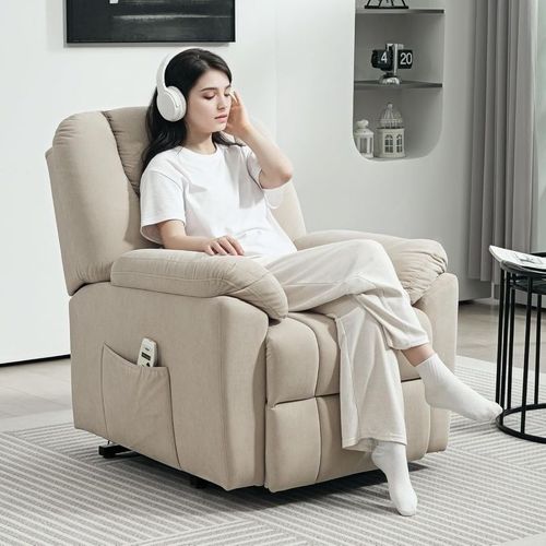 Fauteuil Inclinable De Massage | Fauteuil De Relaxation | Chaise De Relaxation Vert Fonce Tissu Cfw987650 94012318