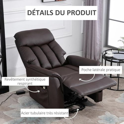 Fauteuil Releveur De Relaxation Revêtement Pu Tissu