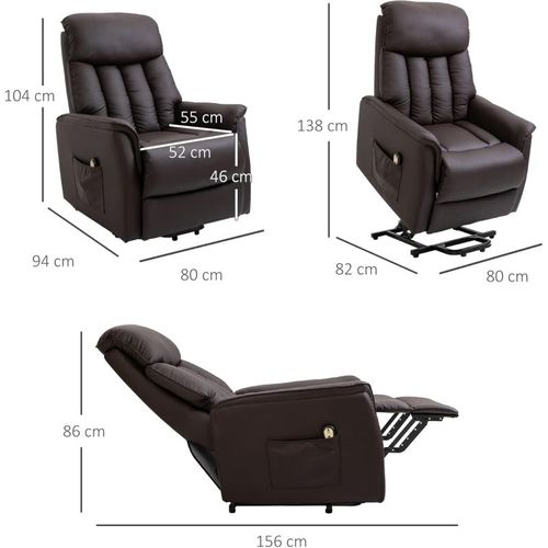 Fauteuil Releveur De Relaxation Revêtement Pu Tissu