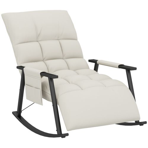 Fauteuil à Bascule Chesterfield Inclinable Repose-pied Réglable Grège