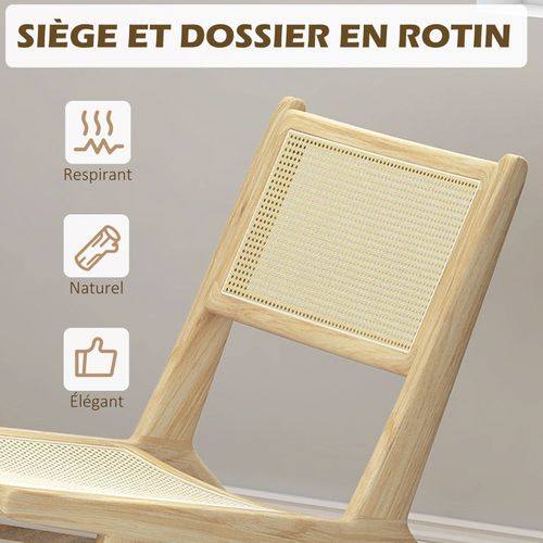 Fauteuil Lounge - Assise, Dossier Aspect Cannage - Bois Hévéa