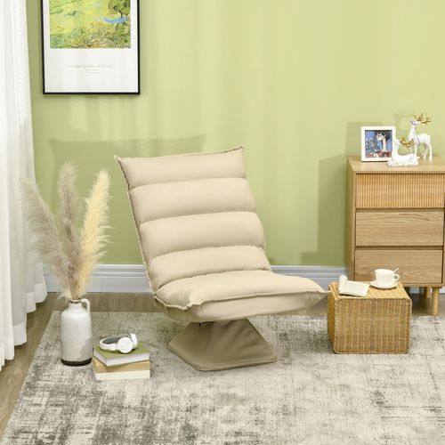 Fauteuil Relax Pivotant Inclinable Tissu Velours Microfibre