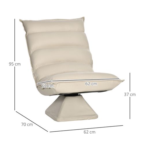 Fauteuil Relax Pivotant Inclinable Tissu Velours Microfibre