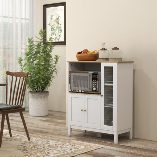 Buffet Style Classique Chic 3 Portes 3 Étagères Niche Petit Électroménager