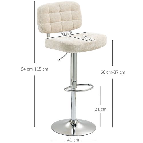 Lot De 2 Tabourets De Bar Zelie Noir Et Beige