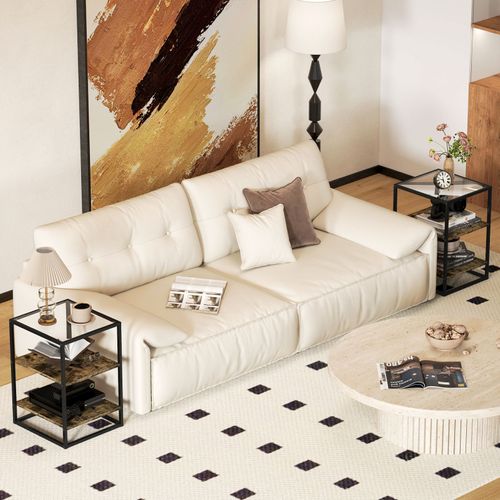 Lot De 2 Tables D’appoint Nancy Marron