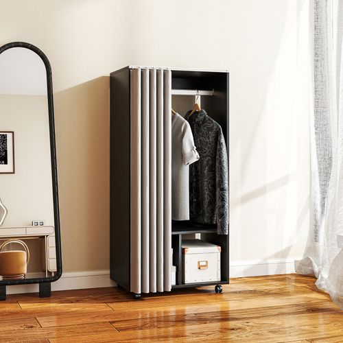 Armoire Penderie Sur Roulettes Widow Noire Et Grise