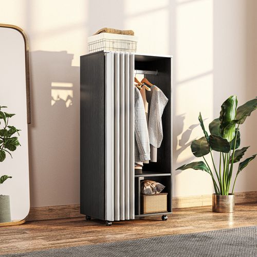 Armoire Penderie Sur Roulettes Widow Noire Et Grise