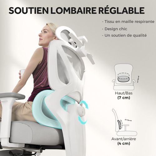 Chaise De Bureau Ergonomique Inex Gris