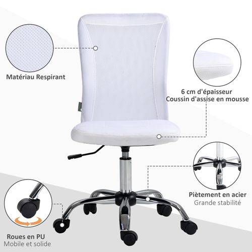 Fauteuil De Bureau Ergonomique Parthenope Blanc