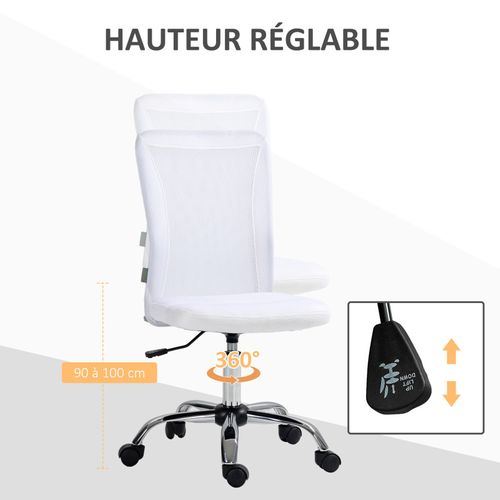 Fauteuil De Bureau Ergonomique Parthenope Blanc