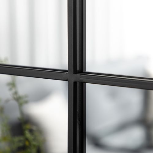 Miroir Mural Style Verrière Faggia Noir