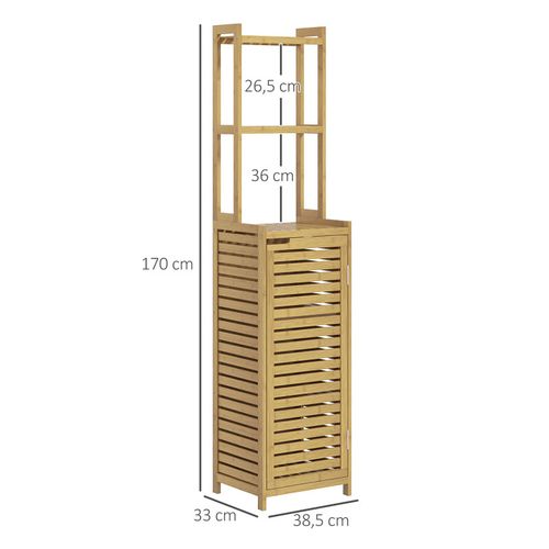 Meuble Colonne Salle De Bains Anegy Bambou 