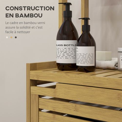 Meuble Colonne Salle De Bains Anegy Bambou 