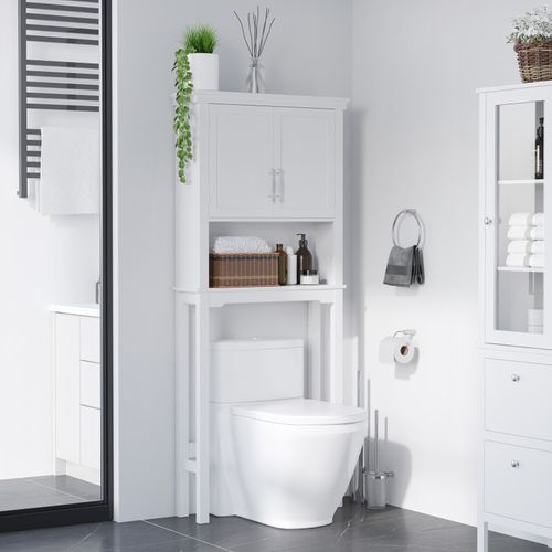 Meuble Wc Dessus De Toilette Pardy Blanc