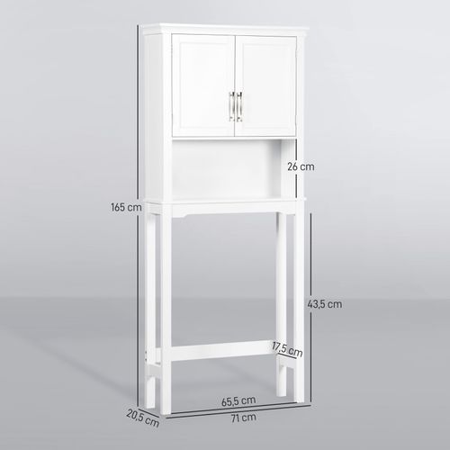 Meuble Wc Dessus De Toilette Pardy Blanc