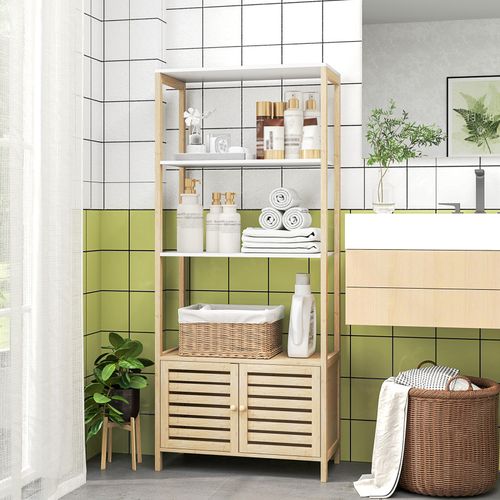 Etagère Rangement Salle De Bain Cuba Bambou