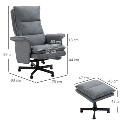 Fauteuil De Massage Avec Repose-pieds Keiran Gris