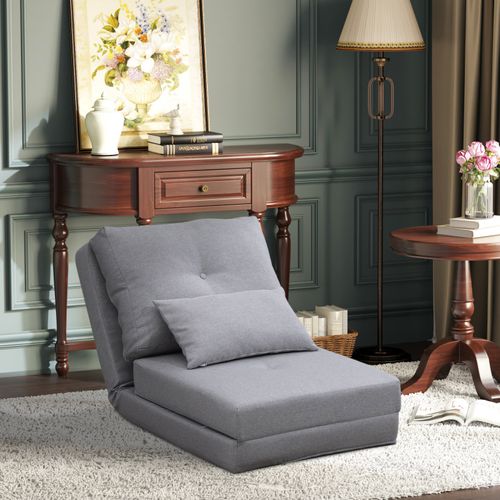 Chauffeuse Dossier Inclinable Avec Coussin Molina Gris